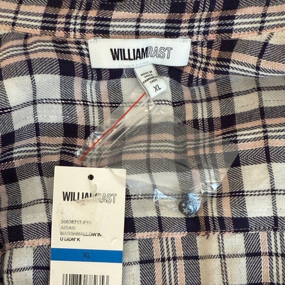 William Rast Checkered Button Down Shirt - Navy and White - Picture 7 of 10